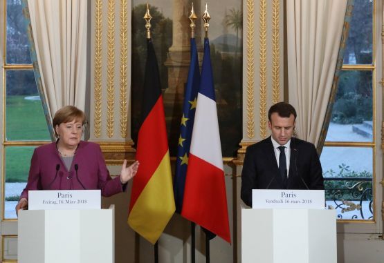 Angela Merkel y Emmanuel Macron