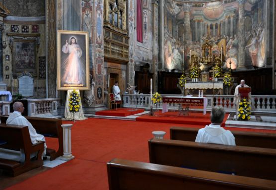 Misa del papa en pandemia