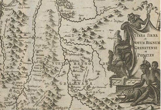 Mapa de tierra firme del Reino de Nueva Granada y Popayán