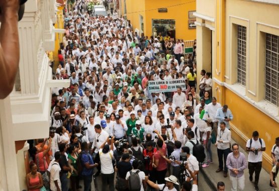 Presidente Duque en marcha en Cartagena