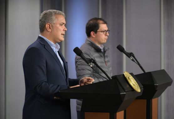 El Presidente Iván Duque y el fiscal