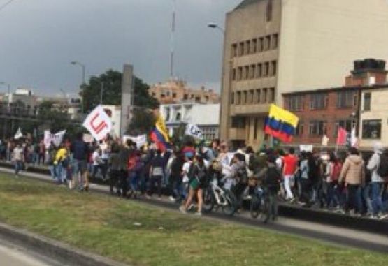 Marchas estudiantiles en Bogotá