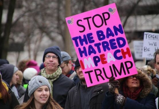 Manifestaciones a favor del juicio a Trump
