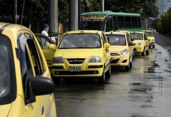 Fila de taxis