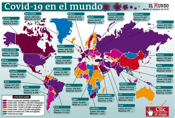 Mapa mundo coronavirus