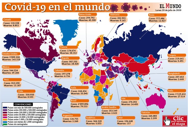 Mapa mundo coronavirus