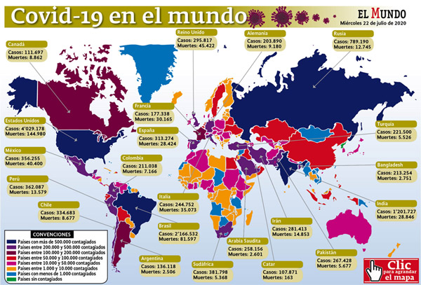 Mapa mundo coronavirus