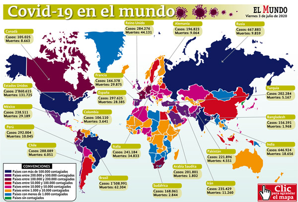 Mapa mundo coronavirus