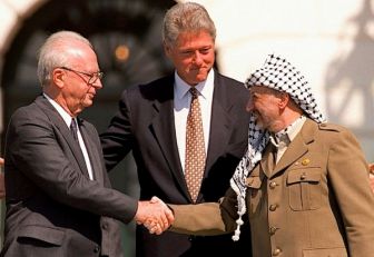 Simon Peres, Bill Clinton, Mahmud Abás