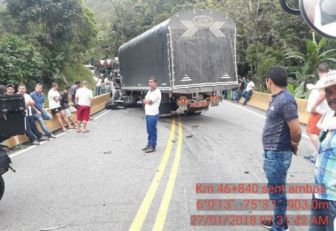 Accidente vía Medellín Bogotá